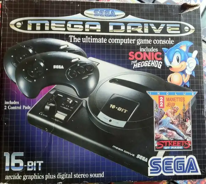  Sega Mega Drive Sonic The Hedgehog + Streets of Rage Bundle