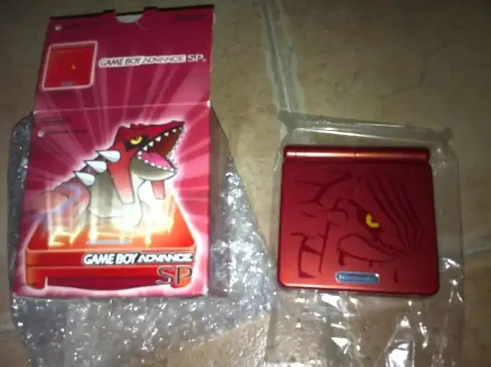  Nintendo Game Boy Advance SP Pokemon Ruby Groudon Console [JP]