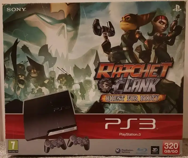  Sony PlayStation 3 Slim Ratchet & Clank Quest for Booty Bundle