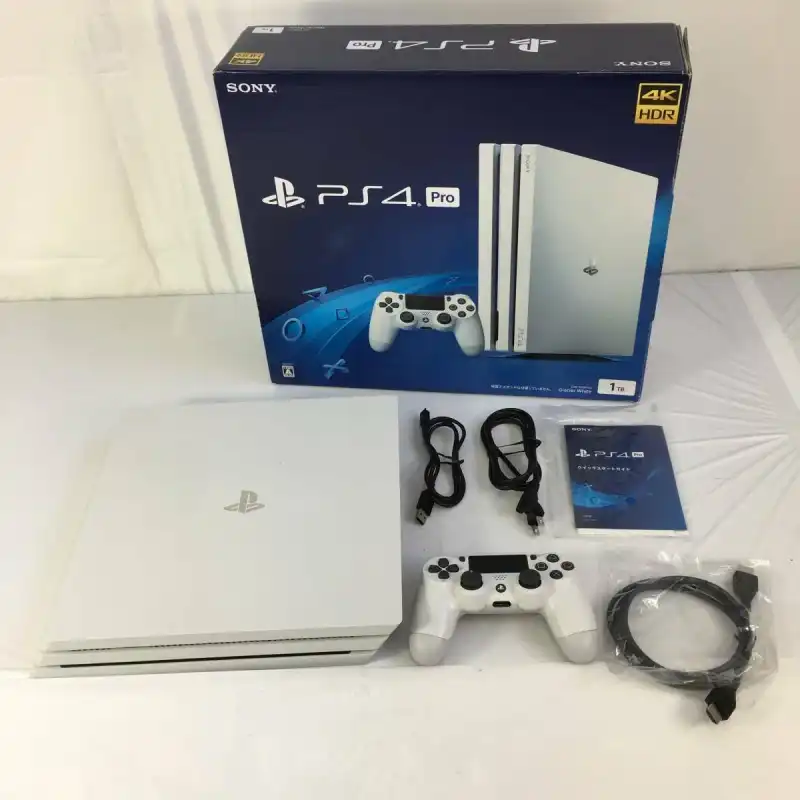 Sony Ps4 Pro 1TB White Console + 5 Games + 2 Controllers