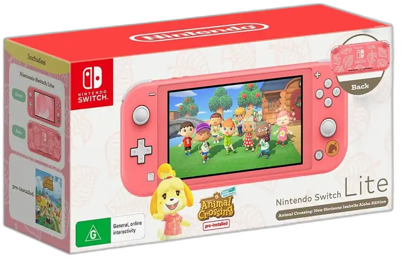  Nintendo Switch Lite Animal Crossing: New Horizons Isabelle Aloha Console [AU]
