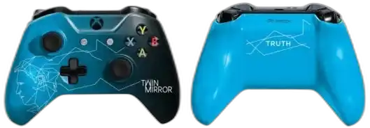  Microsoft Xbox One S Twin Mirror Blue Controller