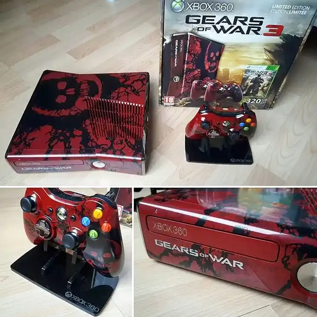 Restored Microsoft Xbox 360 500GB With Gears Of War 3 And Call Of