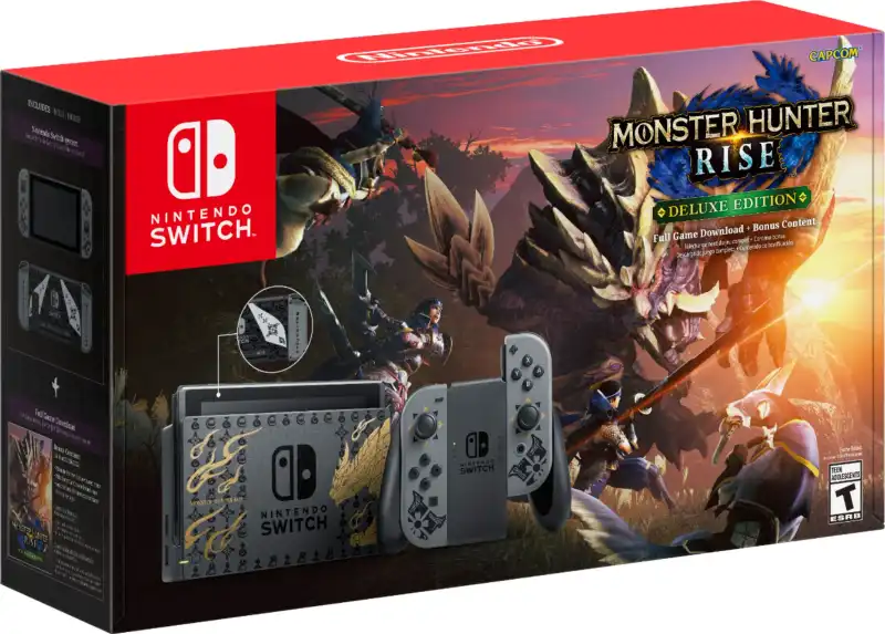  Nintendo Switch Monster Hunter Rise Deluxe Edition Console [NA]