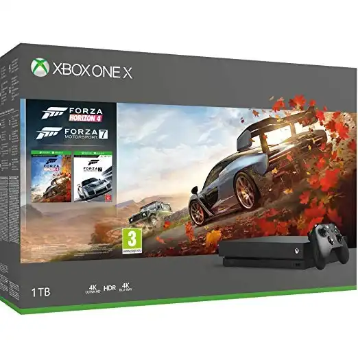  Microsoft Xbox One X Forza Horizon 4 + Forza 7 Bundle