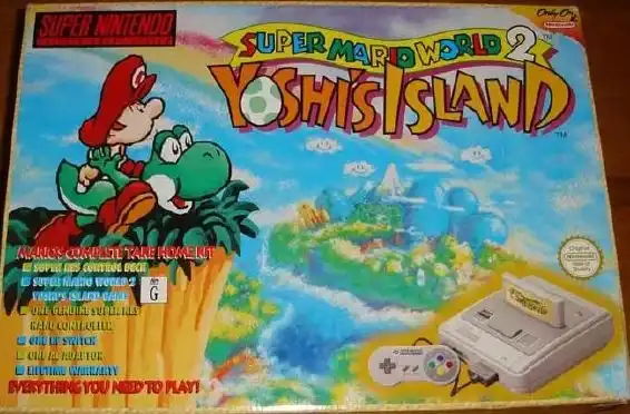  SNES Super Mario World 2 Yoshi's Island Bundle