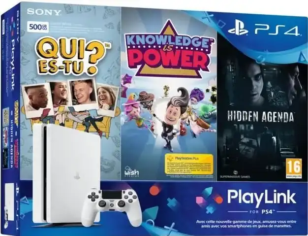  Sony PlayStation 4 Slim Qui es Tu + Knowledge is Power + Hidden Agenda Bundle