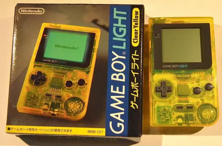  Nintendo Game Boy Light Clear Yellow Console
