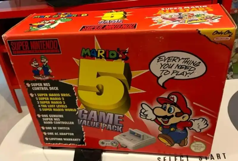  SNES 5 Game Mario Pack