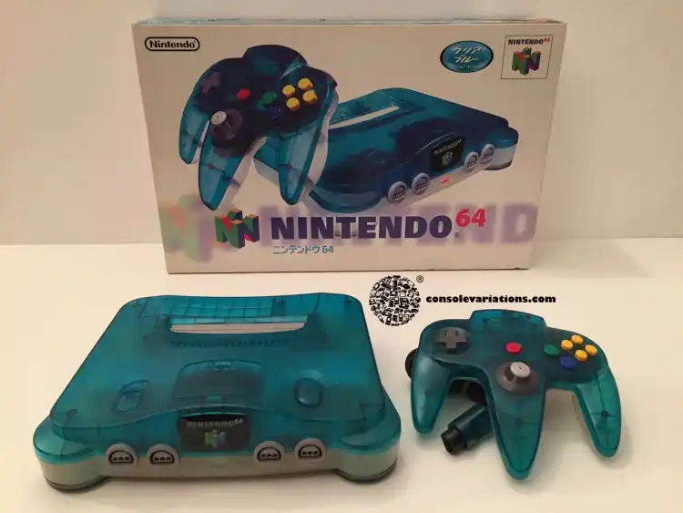  Nintendo 64 Clear Blue/White Console [JP]