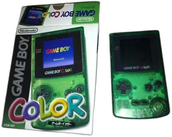  Nintendo Game Boy Color Clear Green Console