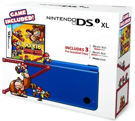 Nintendo DSi XL Blue Mario vs Donkey Kong Bundle - Consolevariations