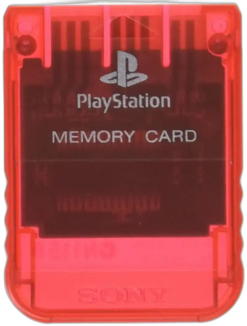  Sony Playstation Red Cherry/Crimson Memory Card [NA]
