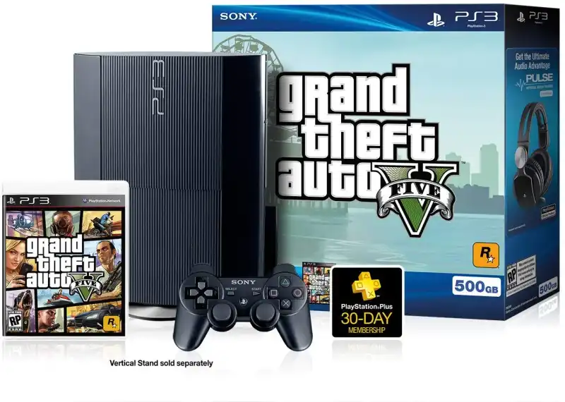  Sony PlayStation 3 Super Slim Grand Theft Auto 5 Bundle