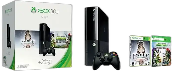  Microsoft Xbox 360 E Fable Anniversary + Plants VS Zombies Bundle