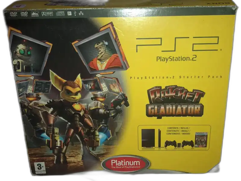  Sony PlayStation 2 Slim Ratchet Gladiator Bundle