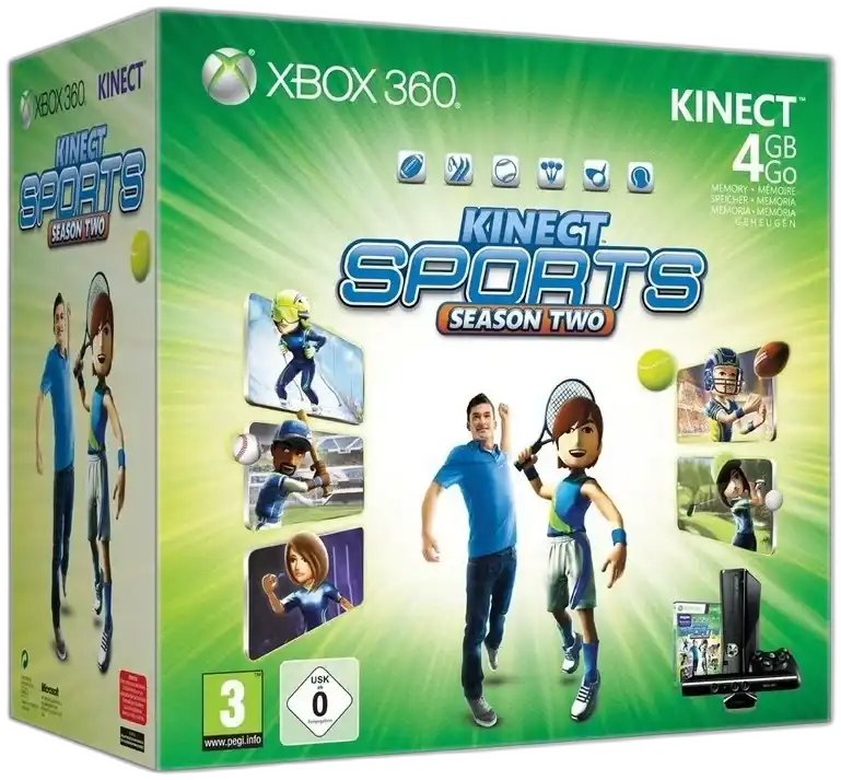 Microsoft XBox 360 Kinect Sports Season Two/Kinect Adventures- 2
