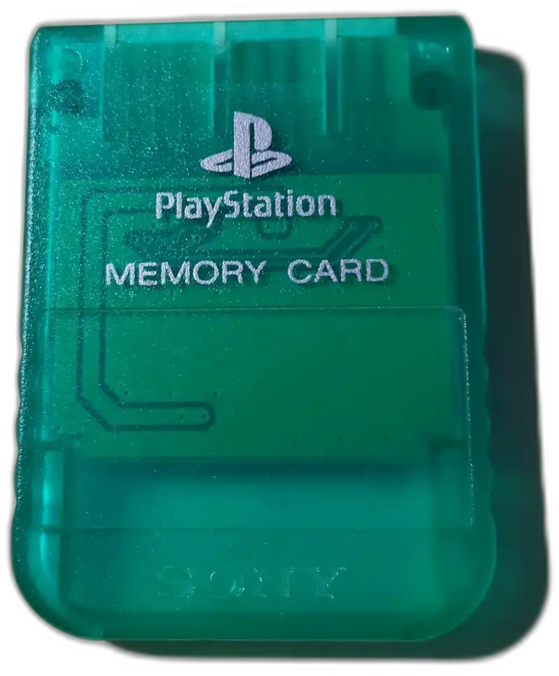  Sony PlayStation Emerald Green Memory Card