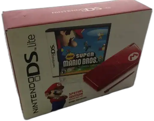  Nintendo DS Lite Mario Red Console