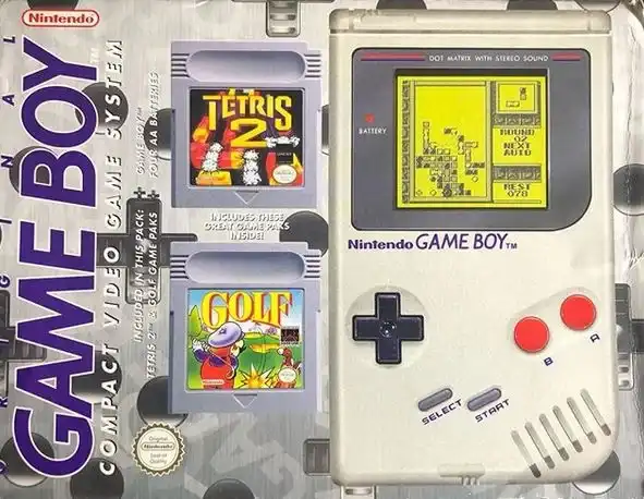  Nintendo Game Boy Tetris 2 + Golf Console Bundle