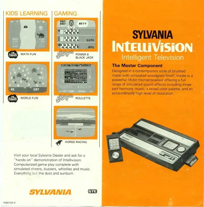 Sylvania GTE Intellivision top