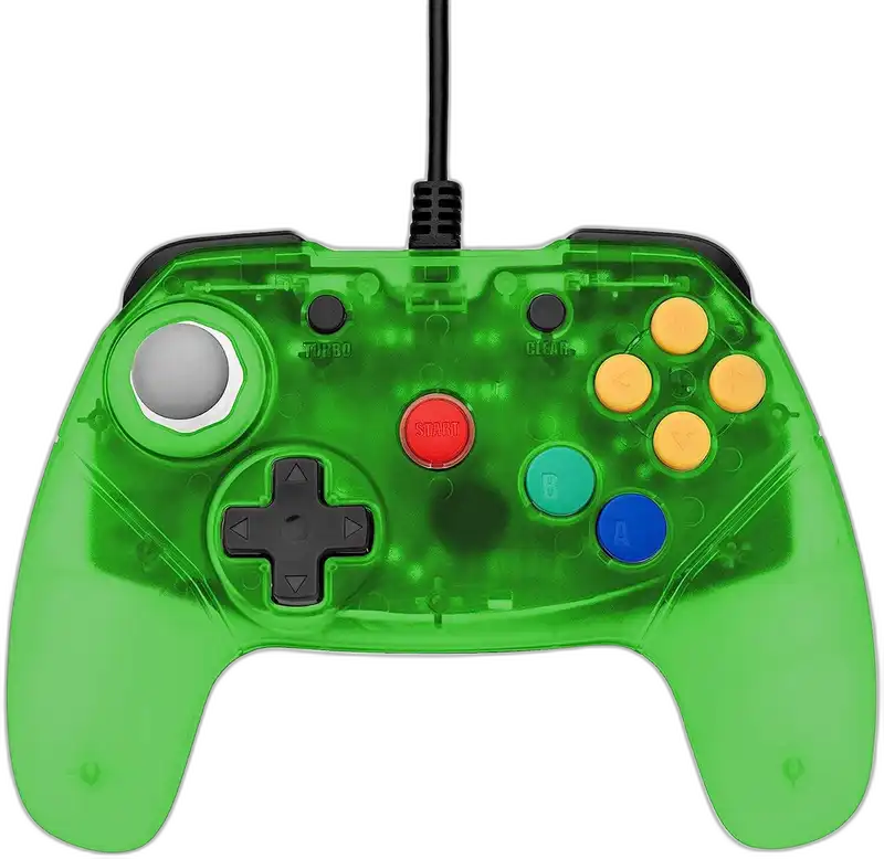  Retro Fighters Nintendo 64 Clear Green Controller