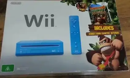  Nintendo Wii Donkey Kong Country Returns Blue Console [AUS]