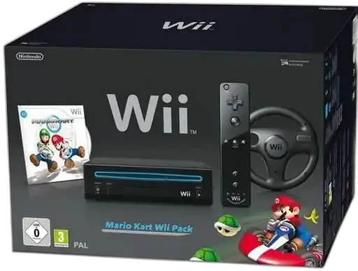  Nintendo Wii Console, Black : Video Games